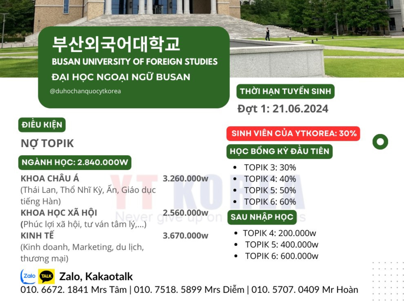 Đại học Ngoại ngữ Busan lên chuyên ngành D2