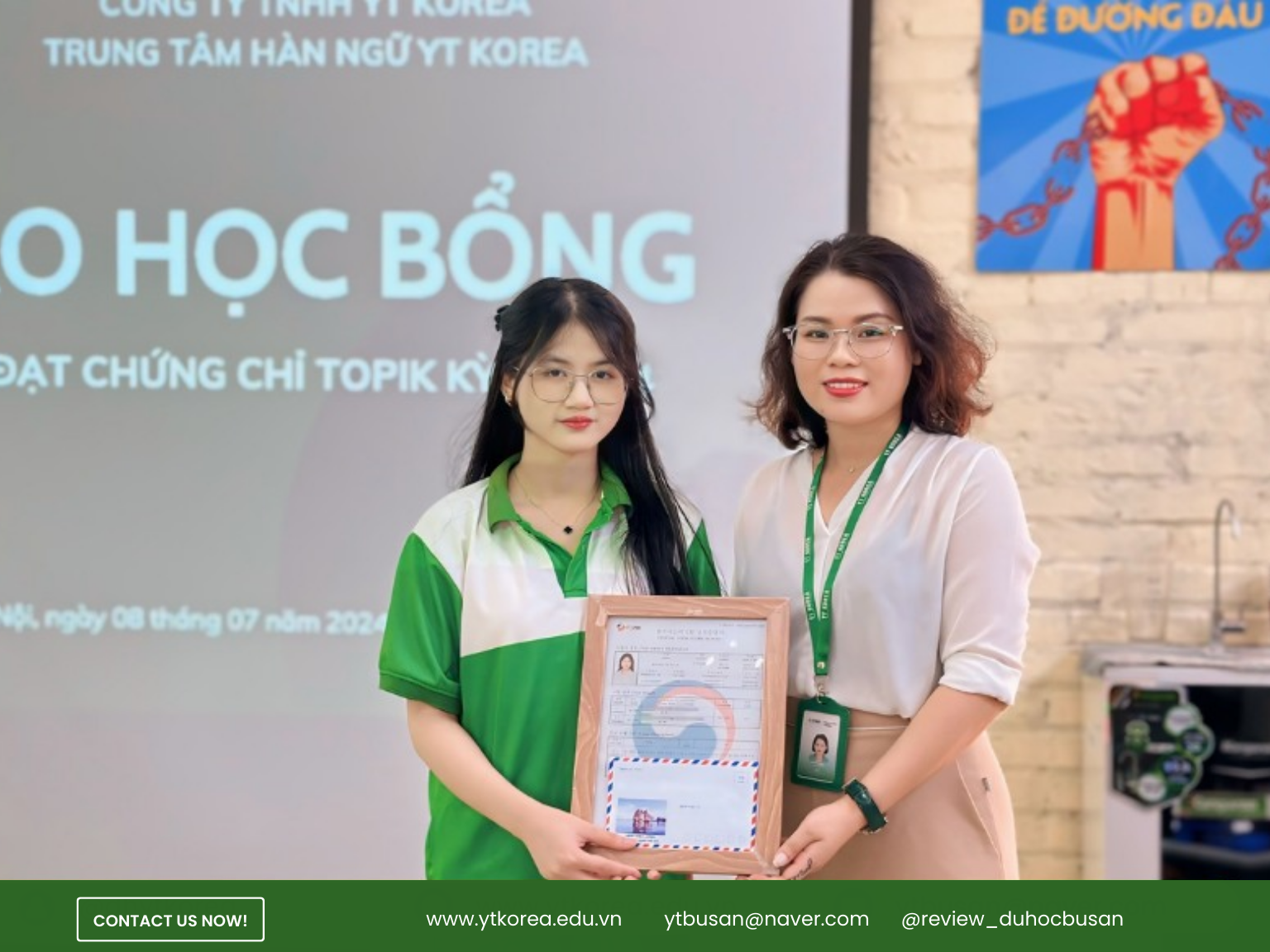 học bổng topik du học hàn quốc tại yt korea 2024