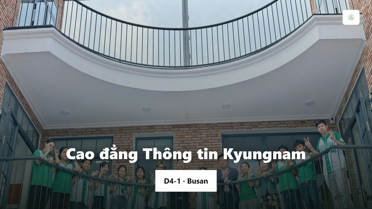 YTK và CĐ Kyungnam: Cập nhật du học Hàn Quốc 2026 tại Busan 2 Cao đẳng Thông tin Kyungnam